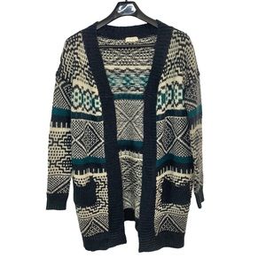 FREEWAY Rabbit Hair Blend Longline Cardigan Sz M